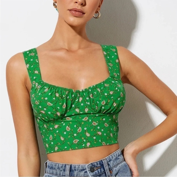 Motel Rocks Tops - Motel Gladis Vest Crop Top